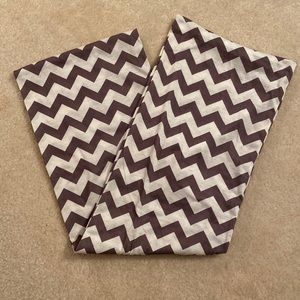 Thin gray and white infinity scarf